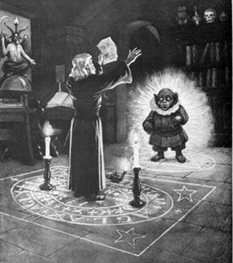 Eliphas Levi summoning a demon